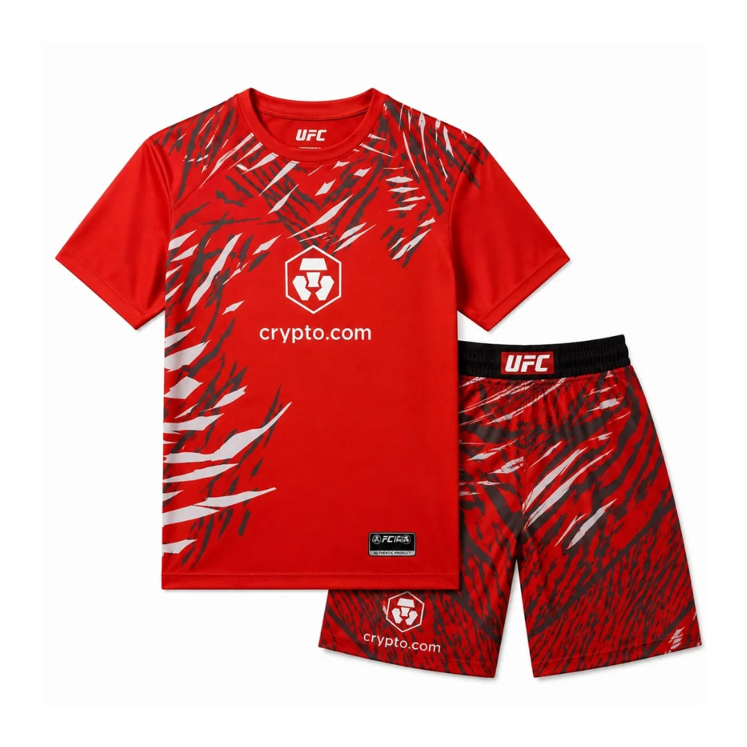 UFC MMA Rashguard & Shorts Set Red