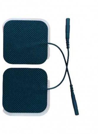 Electrodes 5 x 5 cm on white background