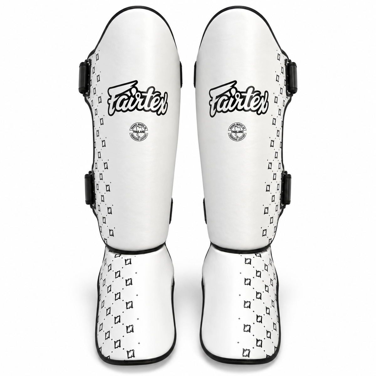 Fairtex White Pattern Shin Guards – Pair