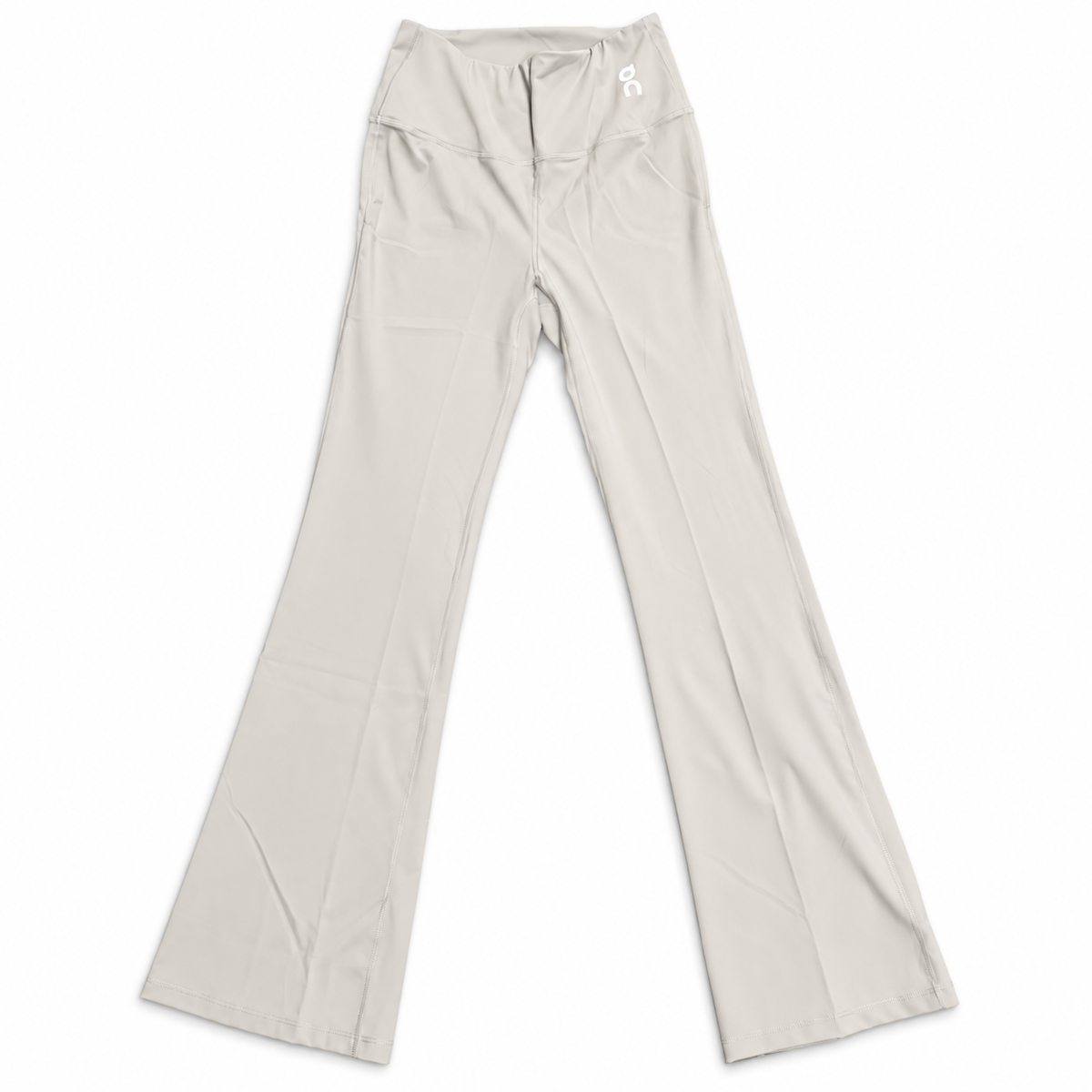 Cream On Flared Training Pants on white background