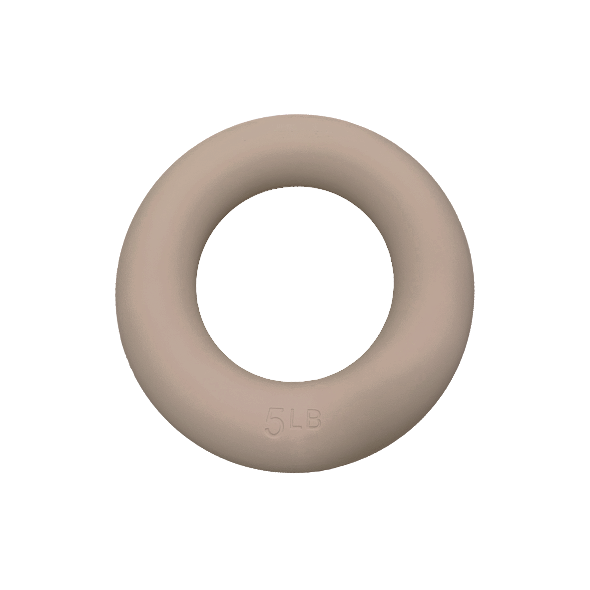 Beige 5 lb weighted Pilates power ring