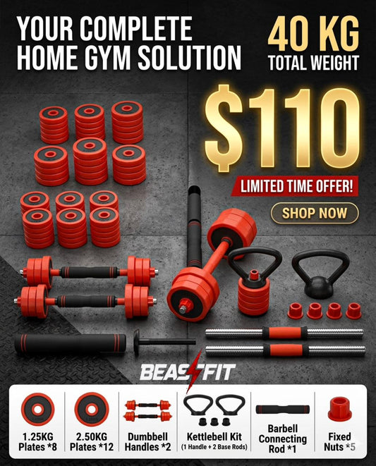 Dumbbell, Barbell, Kettlebell 40kg