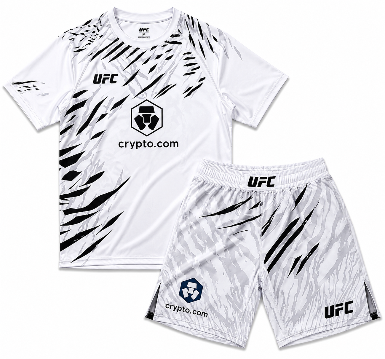 UFC MMA Rashguard & Shorts Set Full White