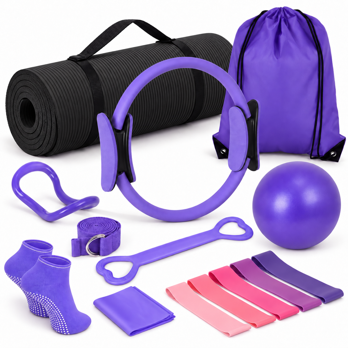 Pilates Home Starter Bundle – Complete Kit + 1.5cm Mat