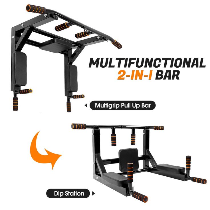 Multi Functional 2-in-1 Pull-Up &amp; Dip Bar