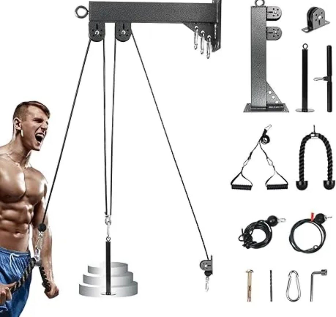 Pulley Cable System Wall Mounted