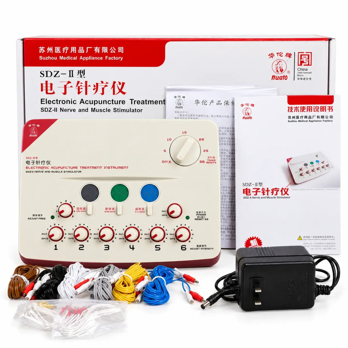 Six-channel Acupuncture Electro Machine with accessories