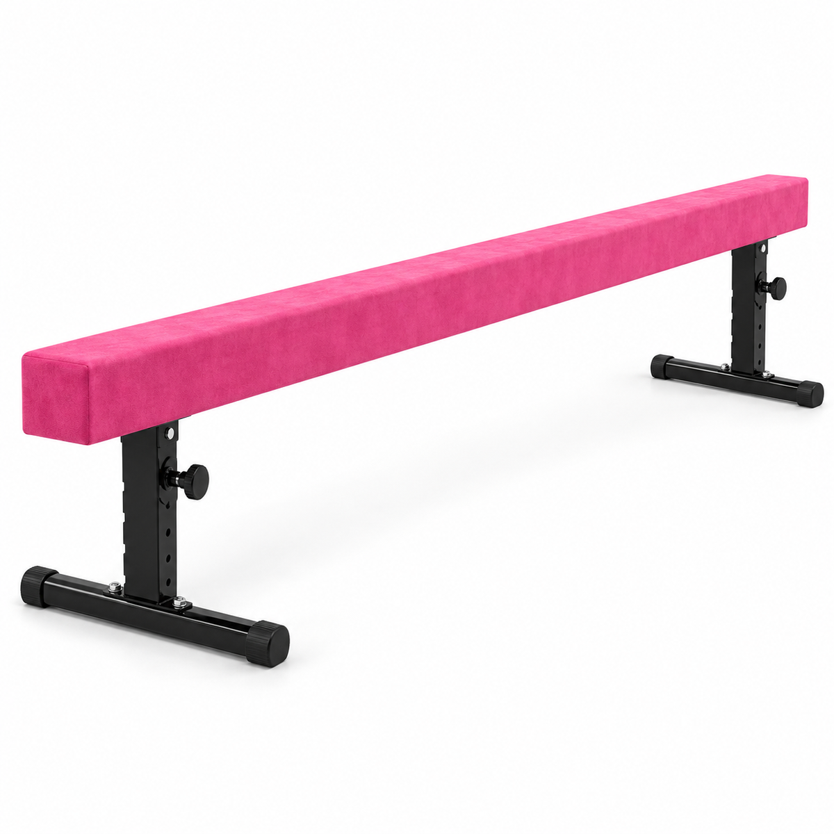 Pink 2.5 m adjustable gymnastics balance beam