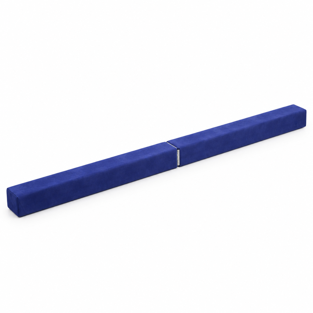 Dark blue foldable foam gymnastics balance beam with center hinge