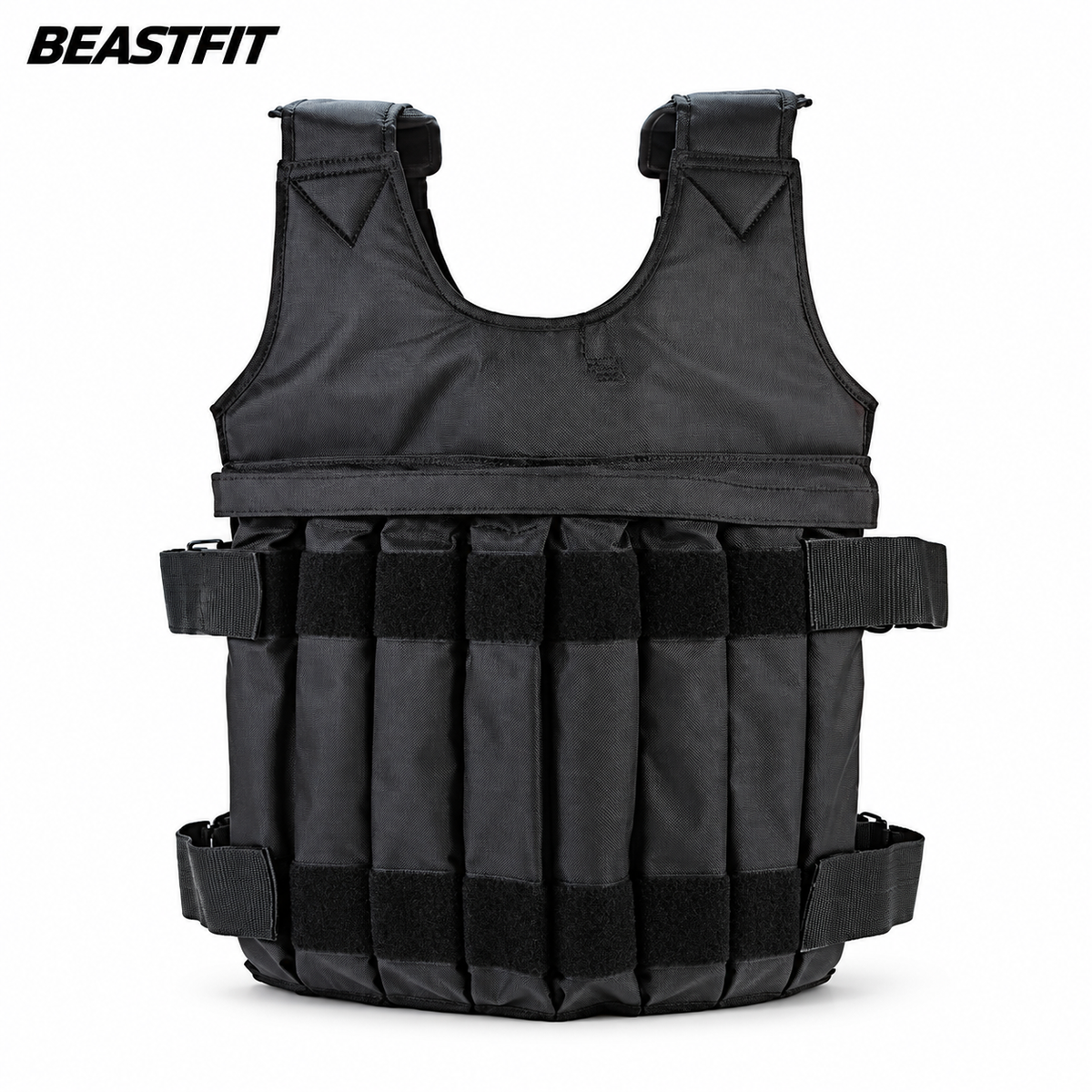 Adjustable Weighted Vest 15kg-20kg — clean white background with BEASTFIT branding
