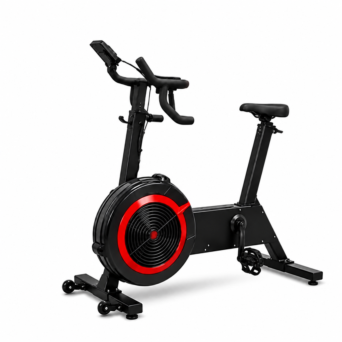 Air resistance exercise bike on a white background