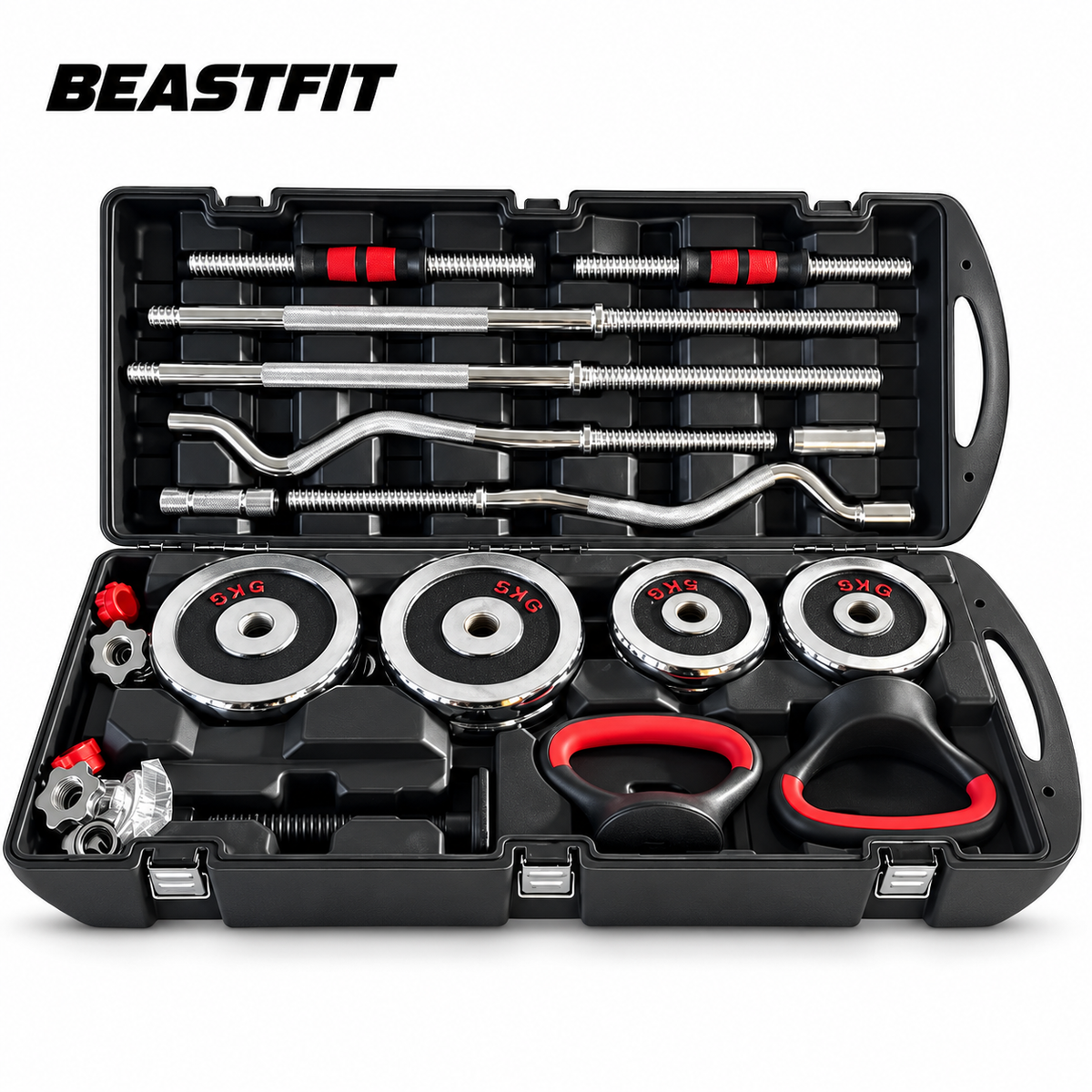 Dumbbell Barbell Bag 50 kg — clean white background with BEASTFIT branding
