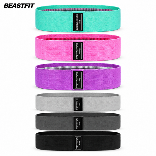 BEASTFIT fabric resistance band set on white background