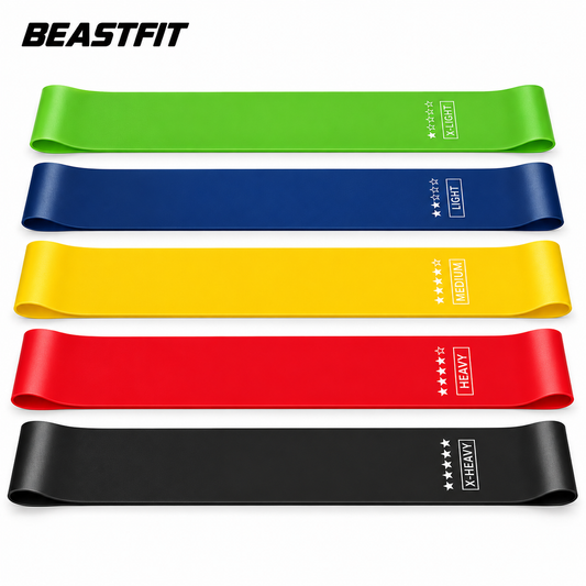 BEASTFIT mini elastic resistance band set on white background