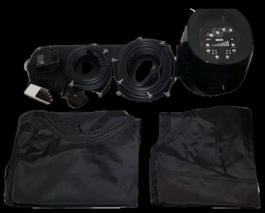 Pressotherapy Machine - Full Set 4 Chambers on white background