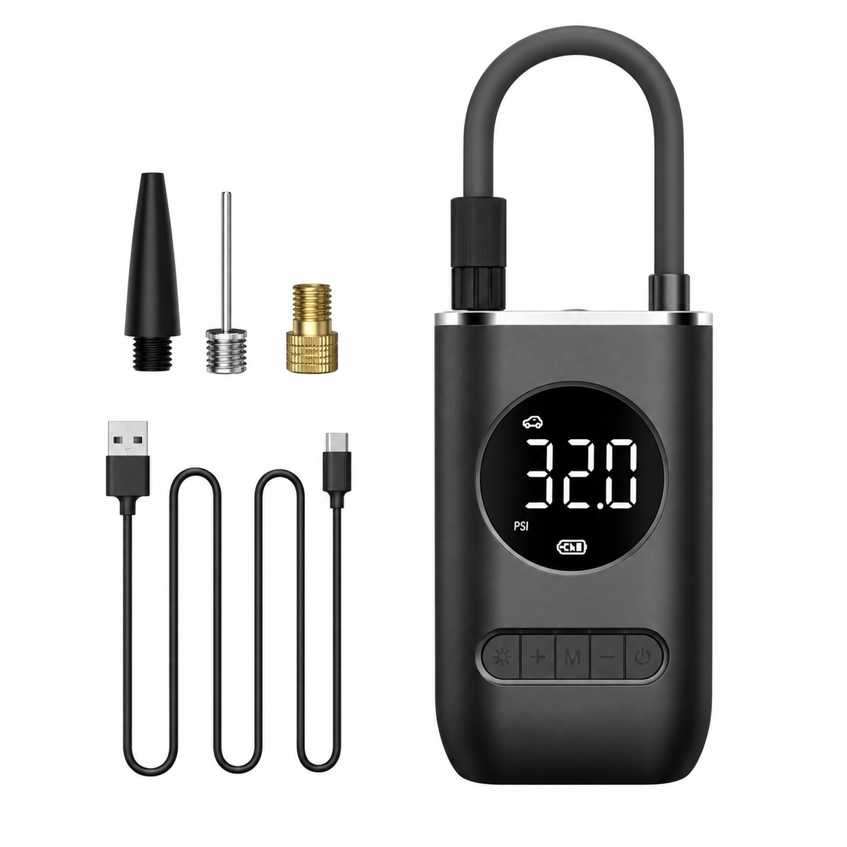 Rechargeable Digital Air Pump on white background