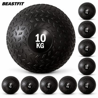 Slam Ball — clean white background with BEASTFIT branding