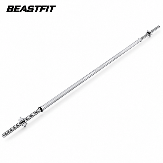 BEASTFIT standard threaded barbell on white background