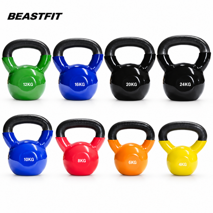 Kettle Bell Vinyl — clean white background with BEASTFIT branding