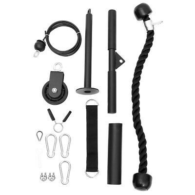 3-in-1 Adjustable Pulley Cable System – LAT Pulldown, Tricep, and Fitness Training Kit