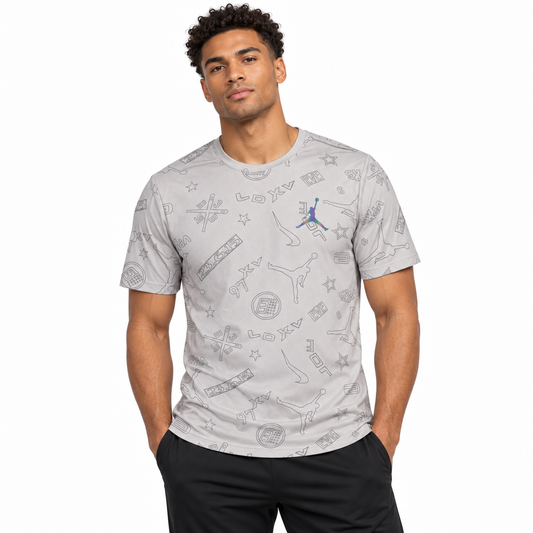 Jordan men's graphic T-shirt on model