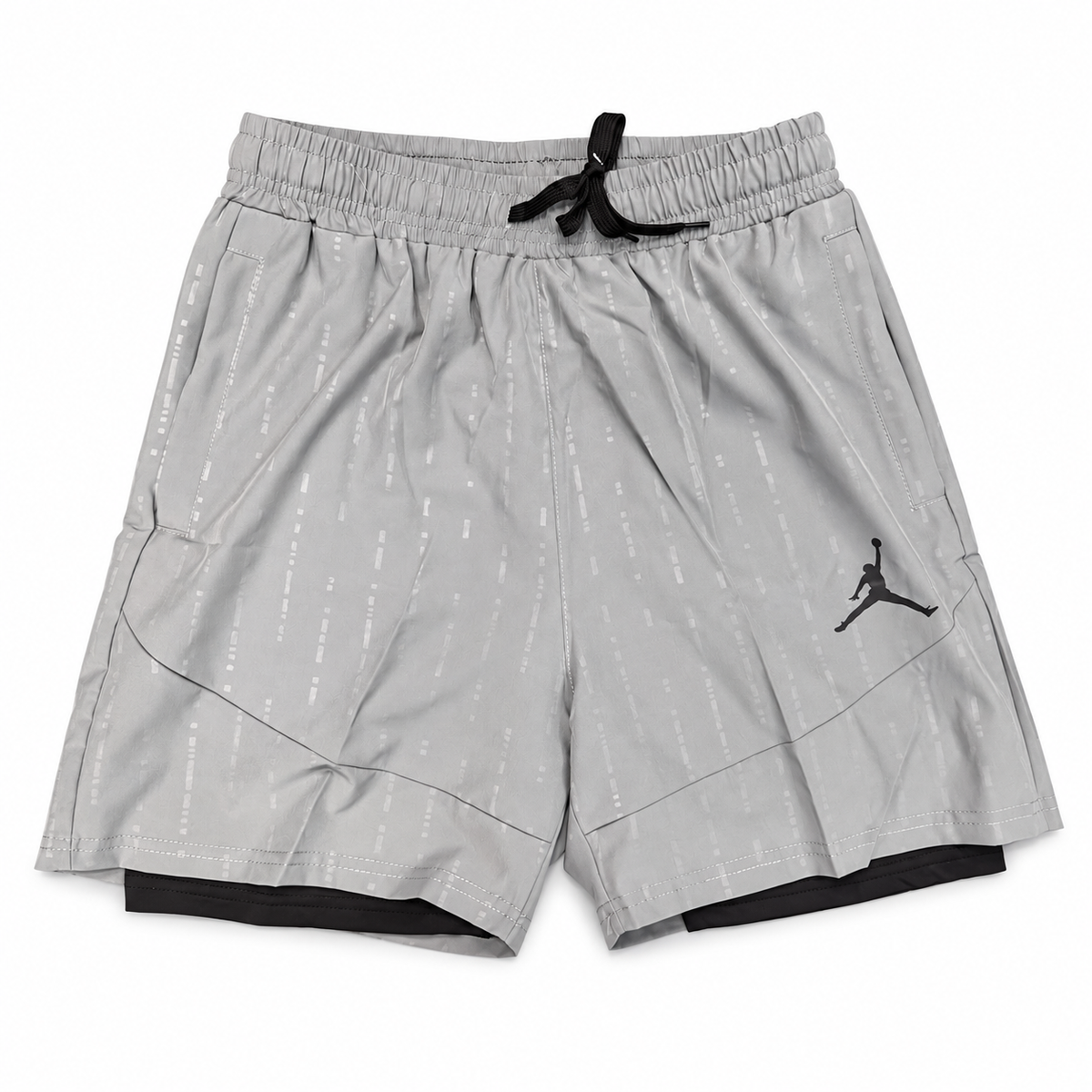 Light Gray Jordan Men's Training Shorts on white background