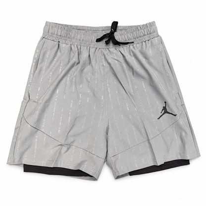 Light Gray Jordan Men's Training Shorts on white background