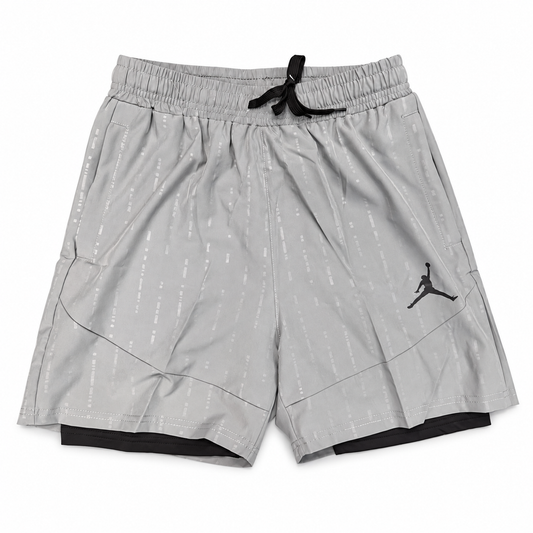 Light Gray Jordan Men's Training Shorts on white background
