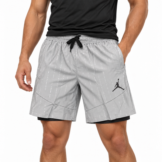 Jordan men's training shorts on model