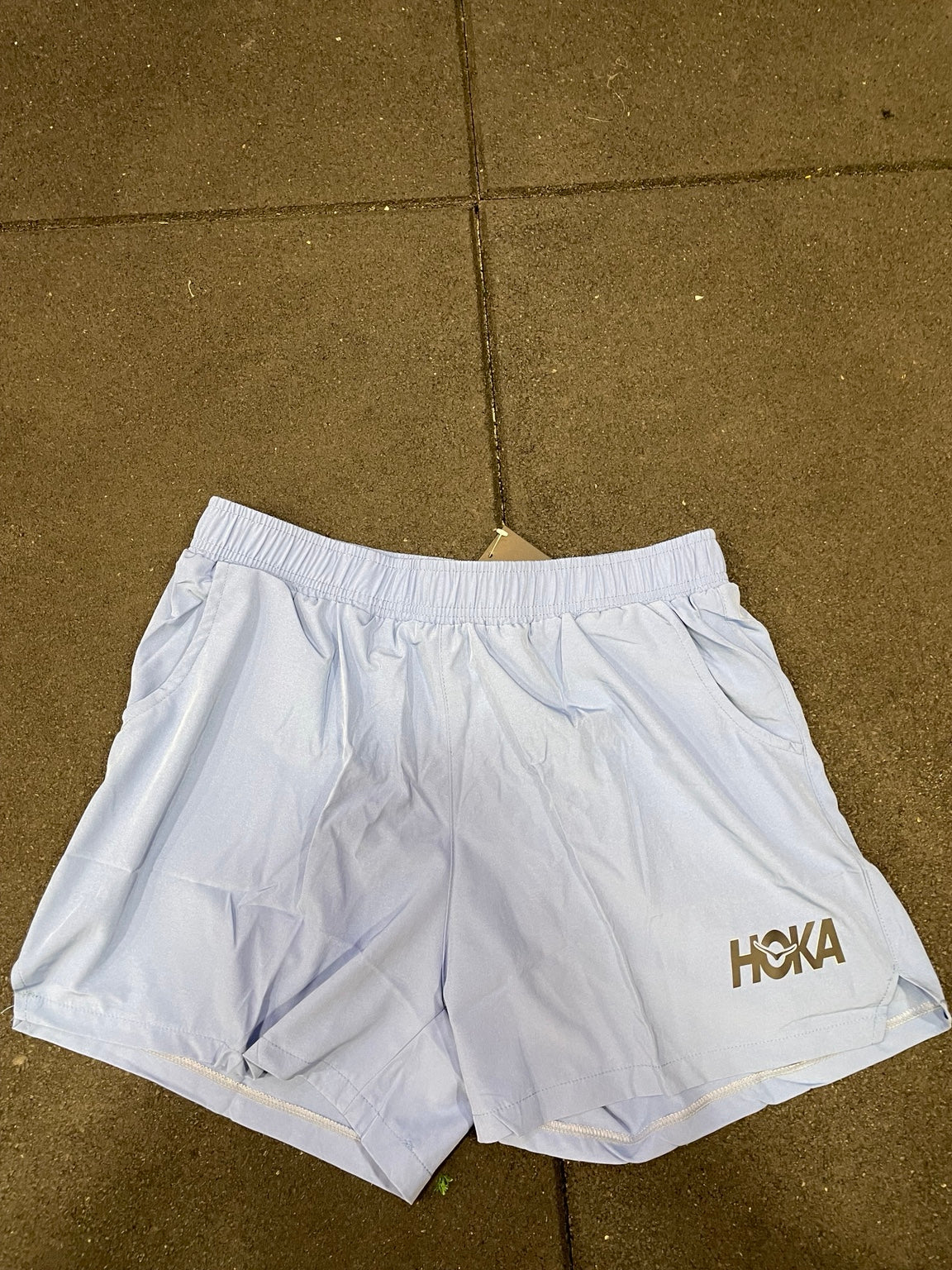 Men's light blue running shorts product detail