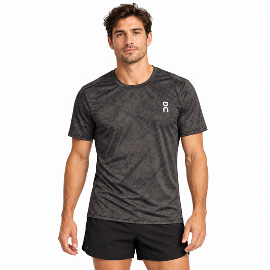 ON men's running T-shirt on model