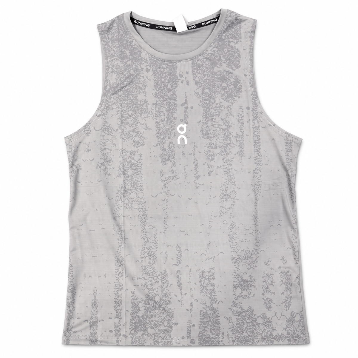 Light Gray On Men's Running Tank on white background