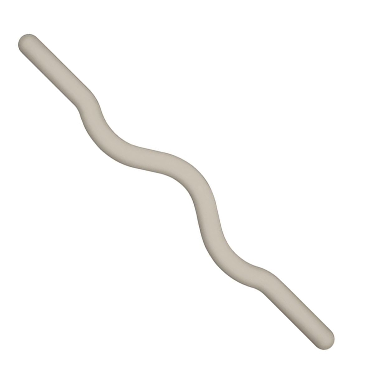 Beige 15 lb Pilates curved barbell weight beam