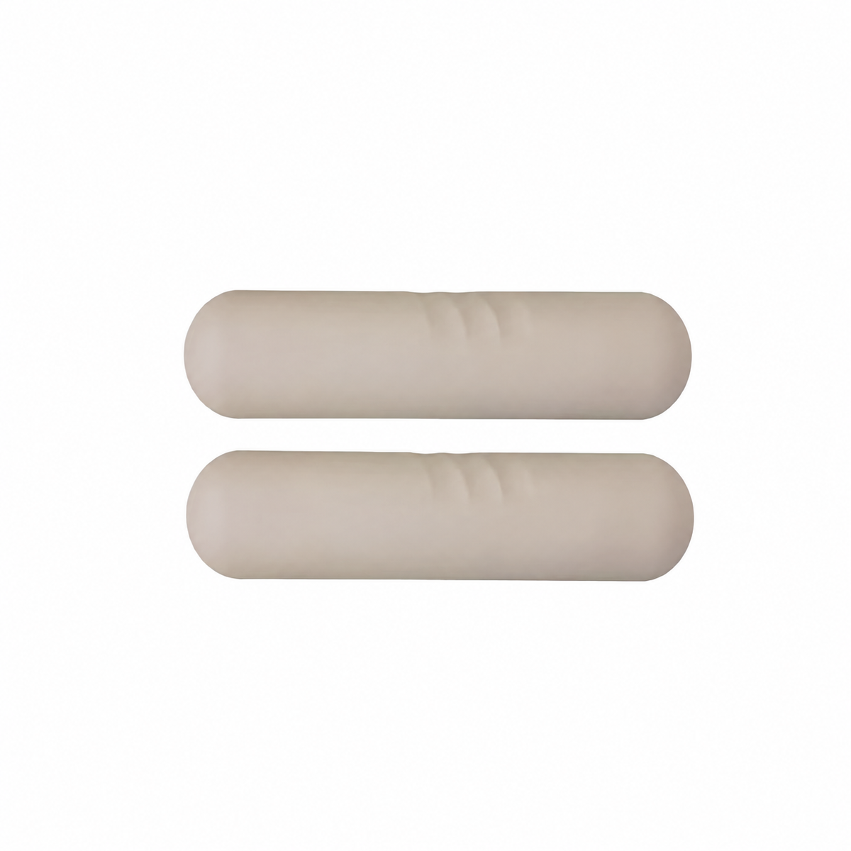 Beige Pilates weight dumbbells, pair, 1 kg