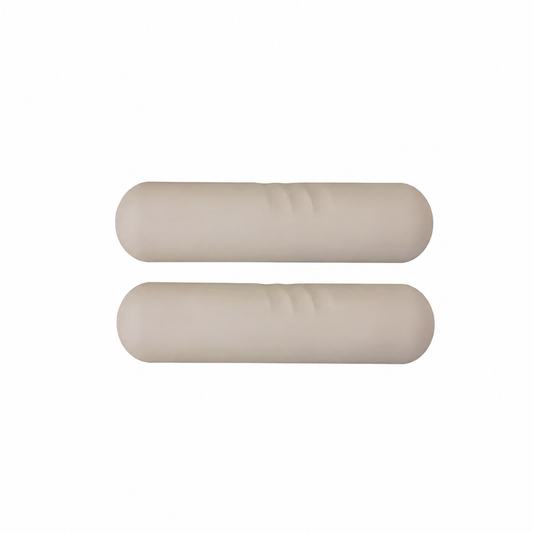 Beige Pilates weight dumbbells, pair, 1 kg