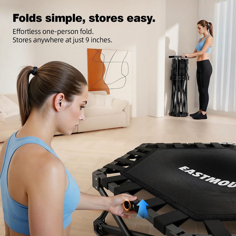 Foldable fitness trampoline gallery image