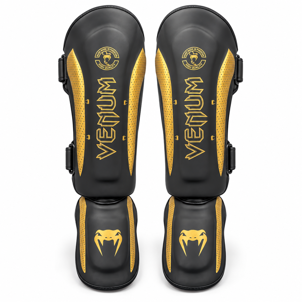 Venum Black & Gold Shin Guards – Pair